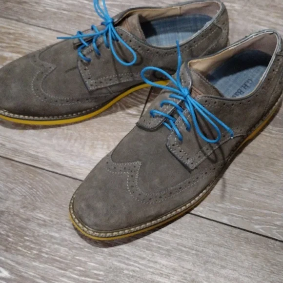 G H Bass | Shoes | G H Bass Co Gray Suede Wing Tip Oxfords  display picture 3